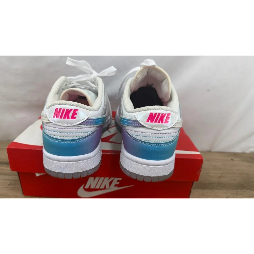 Nike Dunk Low White Multi-Color Ice Blue Gradient FJ7743-194 Womens 7